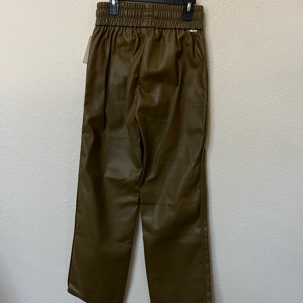 NWT MOTHER | Fall Winter Fir Green Rambler Lounger Ankle Faux Leather | Size XS - Picture 13 of 16